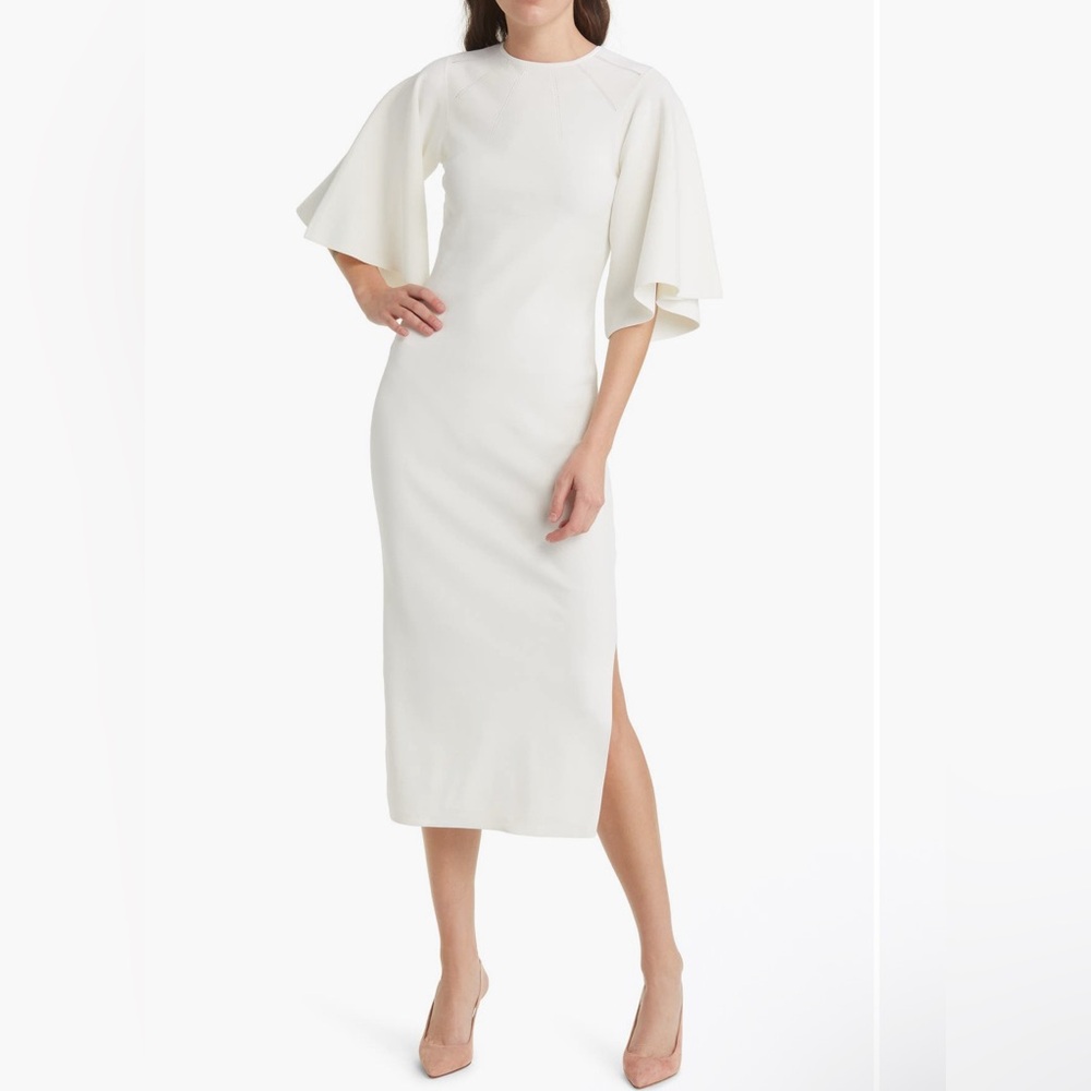 Ted Baker London White Long Sleeve Dress